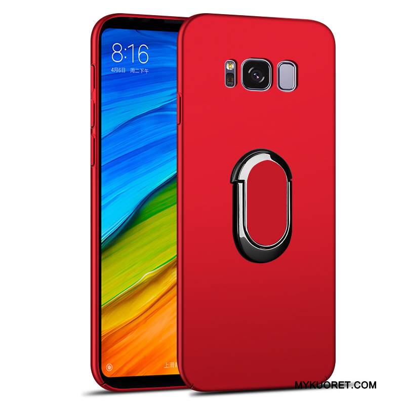 Kuori Samsung Galaxy S9 Laukut Punainen Pesty Suede, Kotelo Samsung Galaxy S9 Puhelimen Kuoret Kova