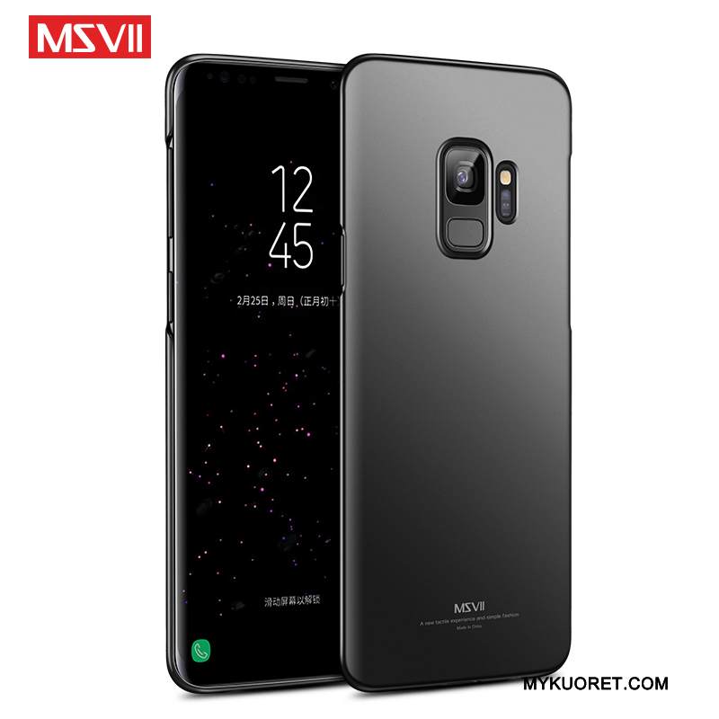 Kuori Samsung Galaxy S9 Laukut Ultra Pesty Suede, Kotelo Samsung Galaxy S9 Musta Kova