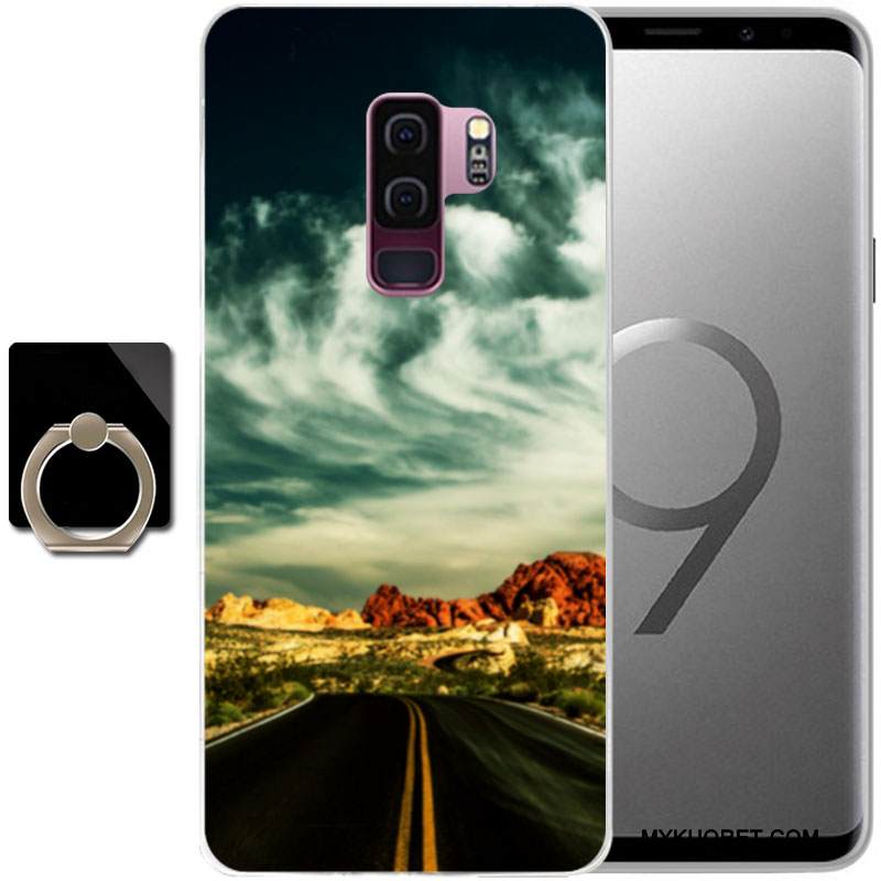 Kuori Samsung Galaxy S9+ Maalaus Vihreä Murtumaton, Kotelo Samsung Galaxy S9+ Suojaus Puhelimen Kuoret