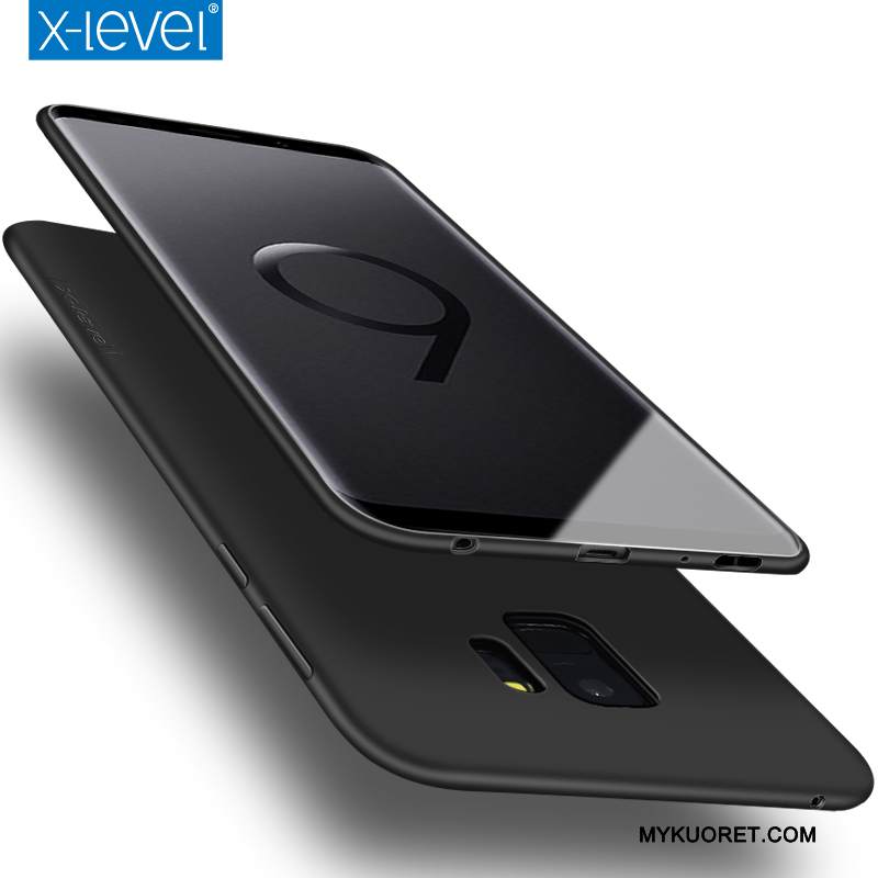 Kuori Samsung Galaxy S9+ Pehmeä Neste Ultra Ohut, Kotelo Samsung Galaxy S9+ Laukut Pesty Suede Musta