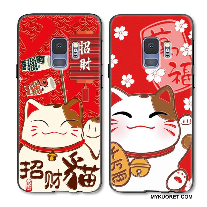 Kuori Samsung Galaxy S9+ Sarjakuva Puhelimen Kuoret Festivaali, Kotelo Samsung Galaxy S9+ Suojaus Punainen Ihana