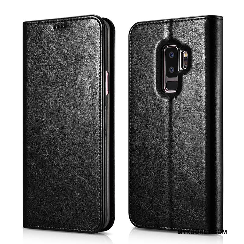 Kuori Samsung Galaxy S9+ Suojaus Kortti Trendi, Kotelo Samsung Galaxy S9+ Laukut Musta Murtumaton