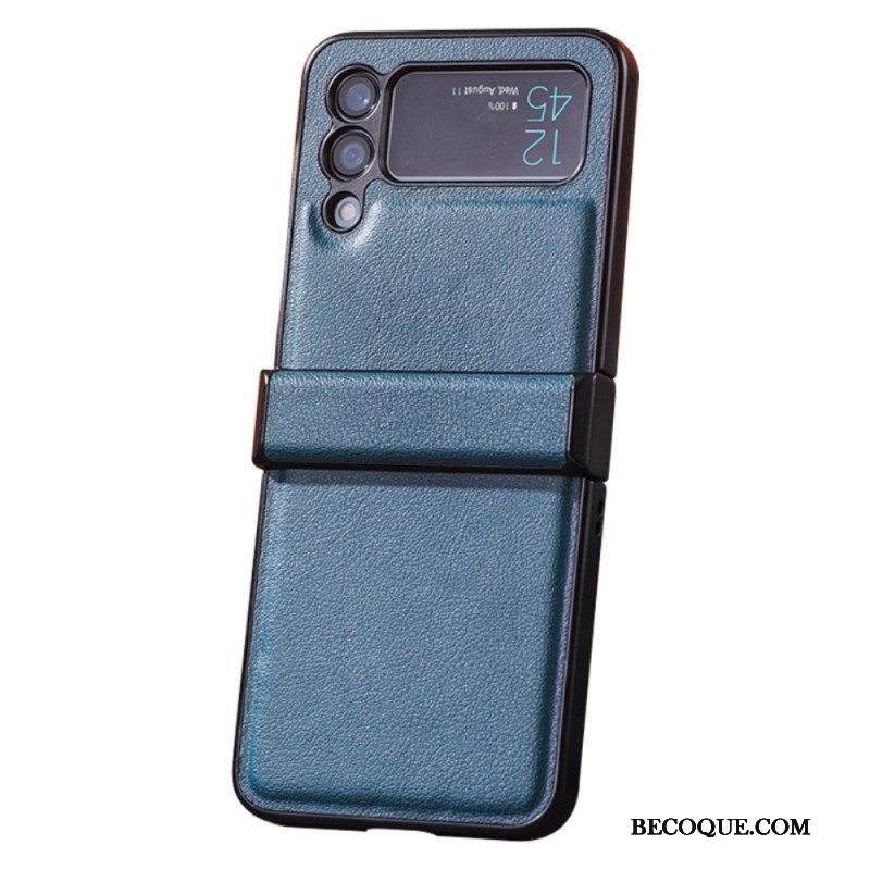 Kuori Samsung Galaxy Z Flip 4 Kotelot Flip Nahkaefekti Saranalla