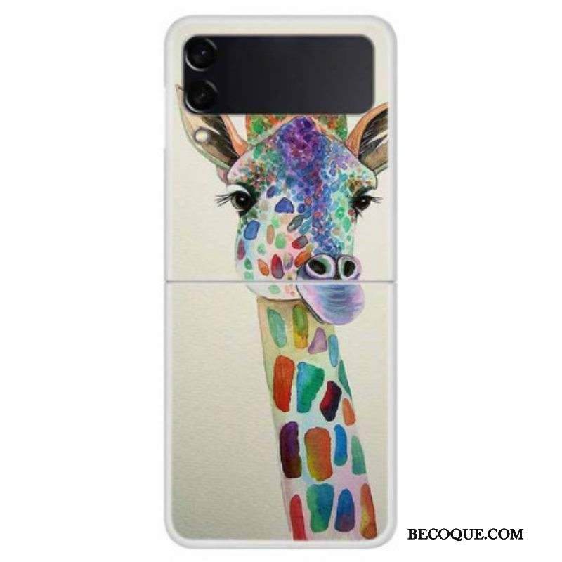 Kuori Samsung Galaxy Z Flip 4 Kotelot Flip Värikäs Kirahvi