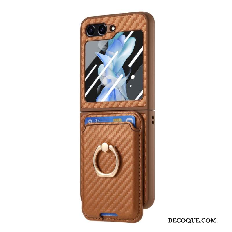 Kuori Samsung Galaxy Z Flip 7 Fe Hiilikuituinen Korttikotelo