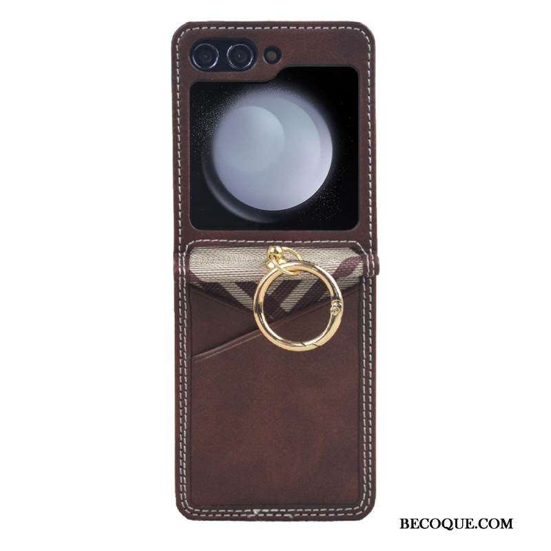 Kuori Samsung Galaxy Z Flip 7 Fe Korttikotelo Ja Metallirengas