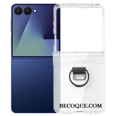 Kuori Samsung Galaxy Z Flip 7 Läpinäkyvä Sormuspidikkeellä Suojakuori