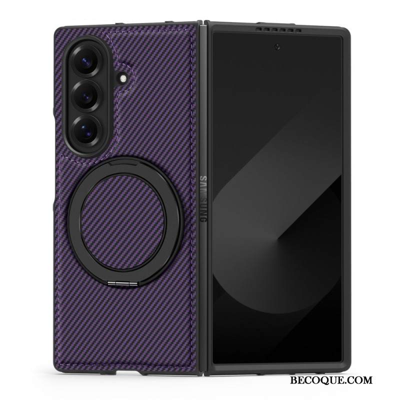 Kuori Samsung Galaxy Z Fold 7 Magneettinen Teksturoitu Hiilikuitu
