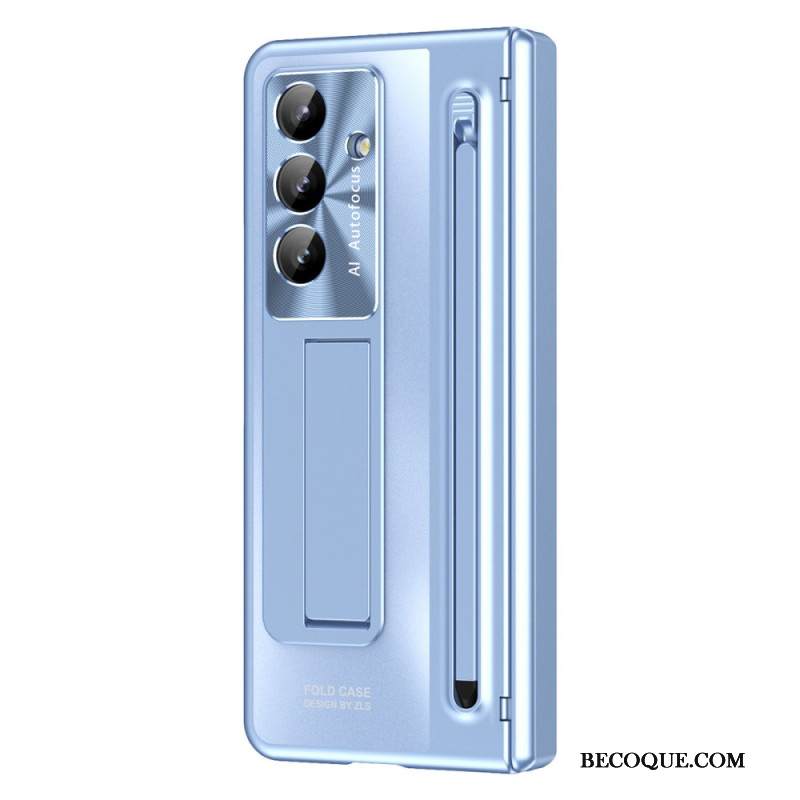 Kuori Samsung Galaxy Z Fold 7 Metallinen Jalusta Ja Näytönsuoja