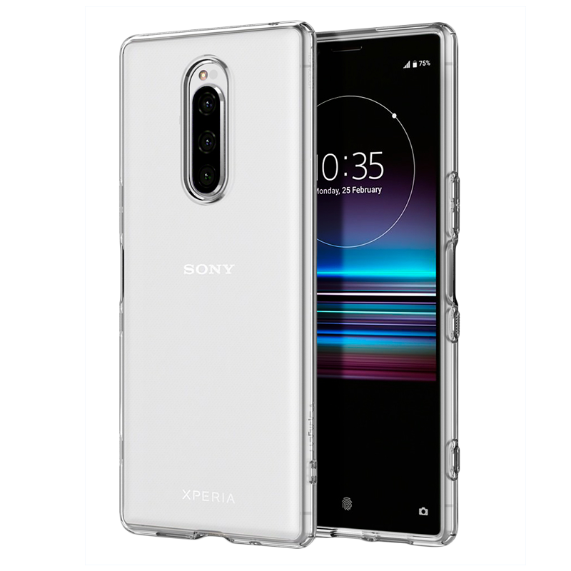 Kuori Sony Xperia 1 Silikoni Pesty Suede Murtumaton, Kotelo Sony Xperia 1 Suojaus Läpinäkyvä Puhelimen Kuoret