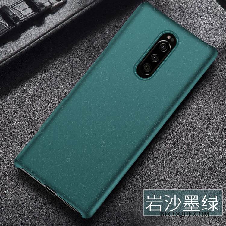 Kuori Sony Xperia 1 Suojaus Pesty Suede Murtumaton, Kotelo Sony Xperia 1 Tummanvihreä Kova