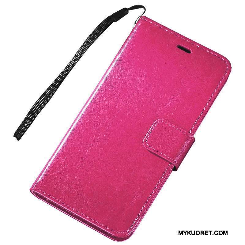 Kuori Sony Xperia E5 Nahka Punainen Puhelimen Kuoret, Kotelo Sony Xperia E5 Suojaus