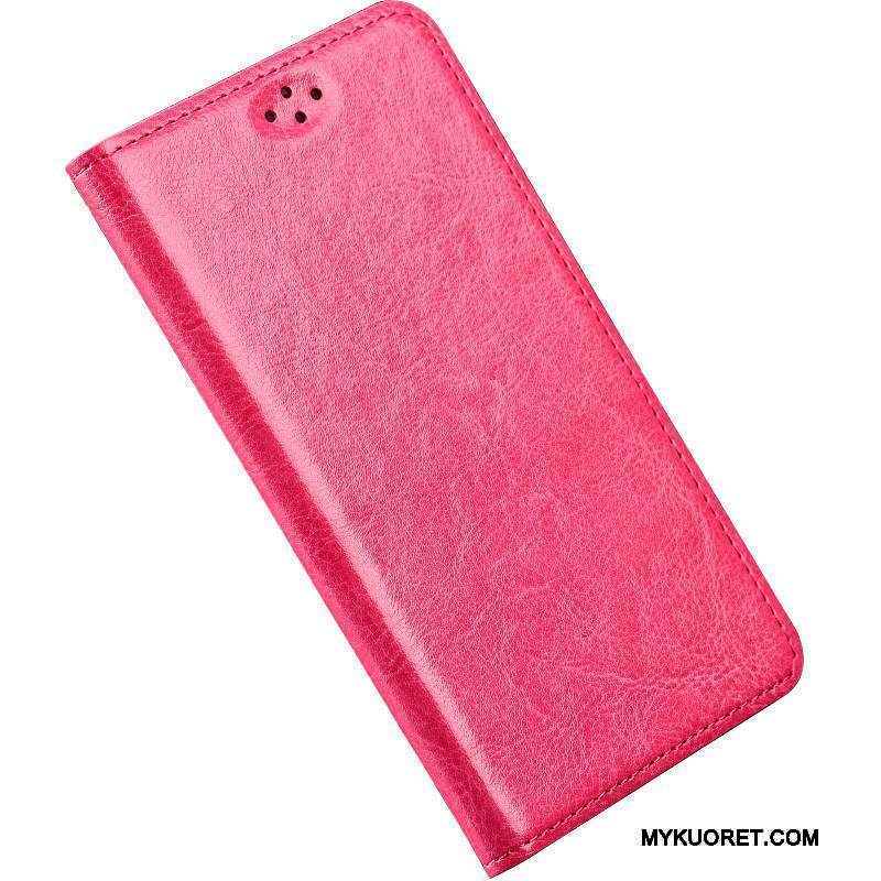 Kuori Sony Xperia T2 Nahka Murtumaton Puhelimen Kuoret, Kotelo Sony Xperia T2 Silikoni Yksinkertainen Punainen