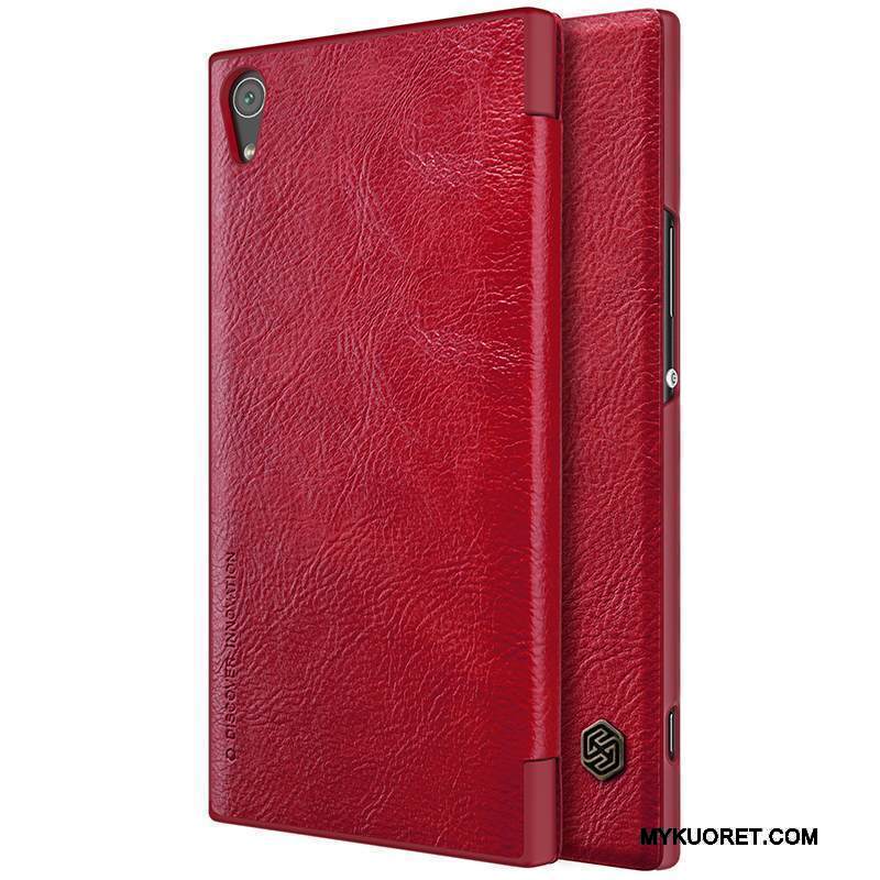 Kuori Sony Xperia Xa1 Ultra Nahka Puhelimen Kuoret Kortti, Kotelo Sony Xperia Xa1 Ultra Suojaus Kulta Liiketoiminta