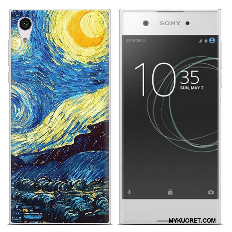 Kuori Sony Xperia Xa1 Ultra Pehmeä Neste Ultra Pu, Kotelo Sony Xperia Xa1 Ultra Kuukausi Sininen