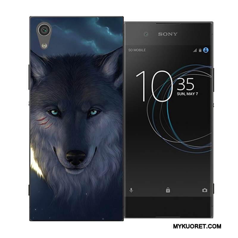 Kuori Sony Xperia Xa1 Ultra Sarjakuva Kova Puhelimen Kuoret, Kotelo Sony Xperia Xa1 Ultra Suojaus Persoonallisuus Tummansininen