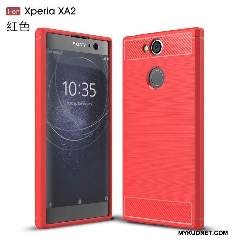 Kuori Sony Xperia Xa2 Suojaus Murtumaton Kukkakuvio, Kotelo Sony Xperia Xa2 Silikoni Punainen Puhelimen Kuoret