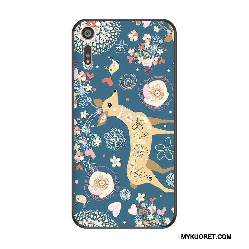 Kuori Sony Xperia Xz Pehmeä Neste Kova Sininen, Kotelo Sony Xperia Xz Suojaus Puhelimen Kuoret Murtumaton