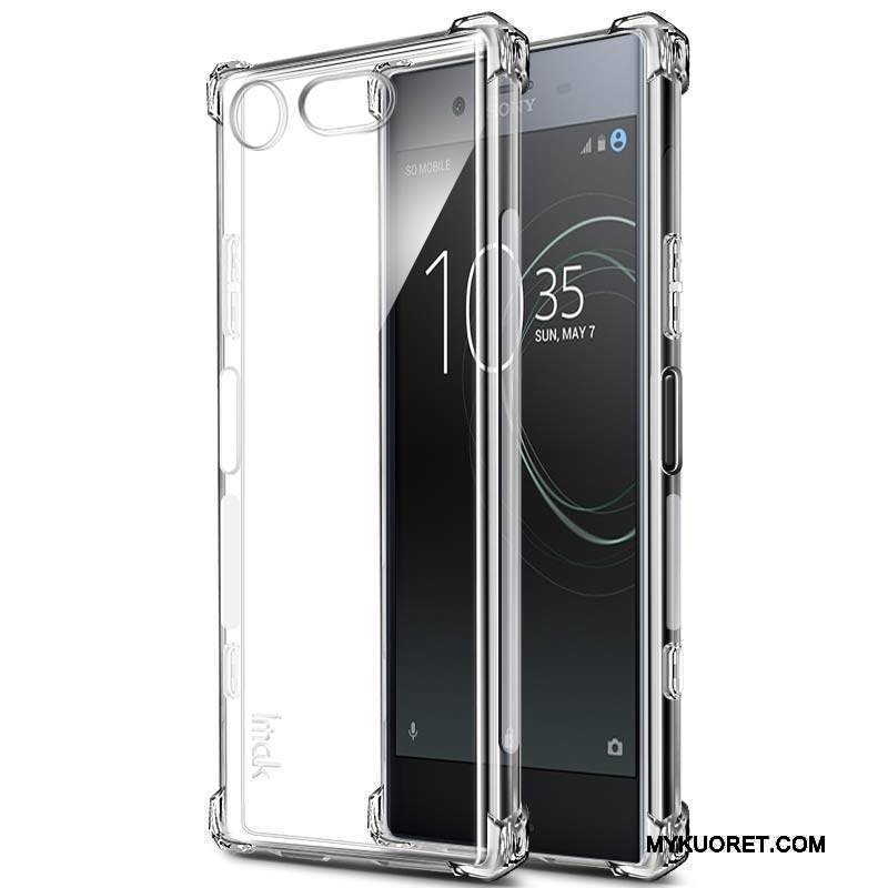 Kuori Sony Xperia Xz1 Compact Pehmeä Neste Puhelimen Kuoret Murtumaton, Kotelo Sony Xperia Xz1 Compact Laukut Valkoinen Hopea