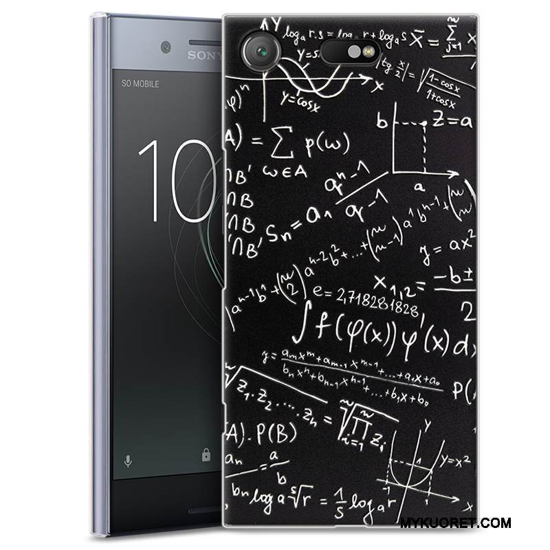 Kuori Sony Xperia Xz1 Compact Suojaus Musta Kova, Kotelo Sony Xperia Xz1 Compact Luova Puhelimen Kuoret