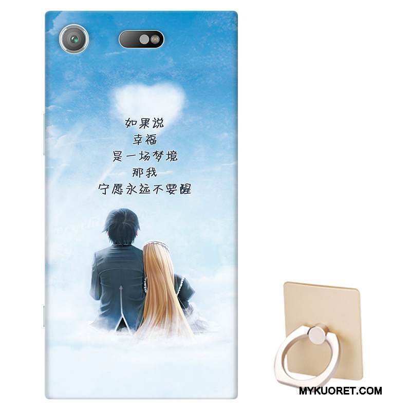 Kuori Sony Xperia Xz1 Compact Suojaus Trendi Puhelimen Kuoret, Kotelo Sony Xperia Xz1 Compact Pehmeä Neste Vaaleansininen