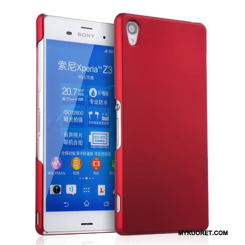 Kuori Sony Xperia Z5 Suojaus Pesty Suede Puhelimen Kuoret, Kotelo Sony Xperia Z5 Kova Punainen