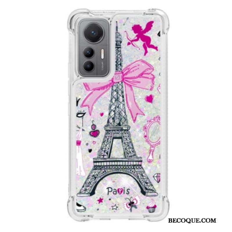 Kuori Xiaomi 12 Lite Eiffel-tornin Paljetteja