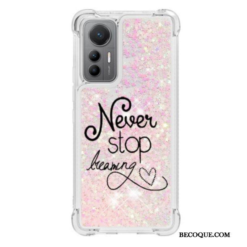 Kuori Xiaomi 12 Lite Älä Koskaan Lakkaa Haaveilemasta Paljeteista