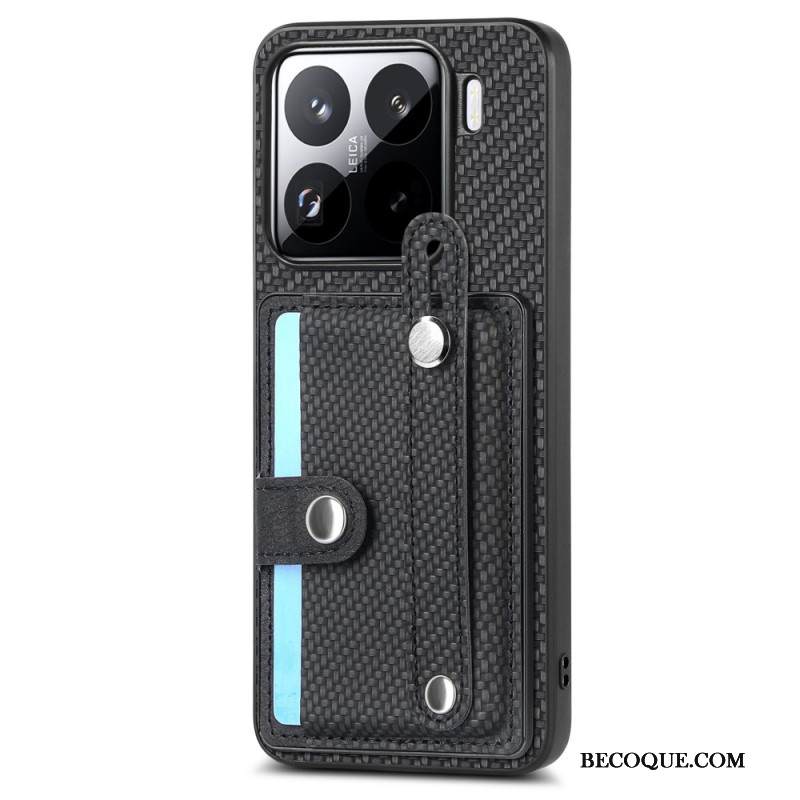 Kuori Xiaomi 15 Hiilikuituinen Korttikotelo Ja Hihna Suojakuori