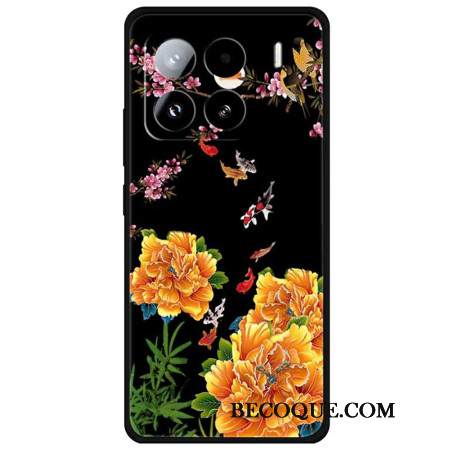 Kuori Xiaomi 15 Pro Kukkia Ja Kaloja