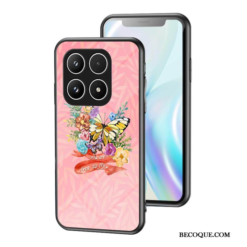 Kuori Xiaomi 17 Karkaistua Lasia Perhoskuvio