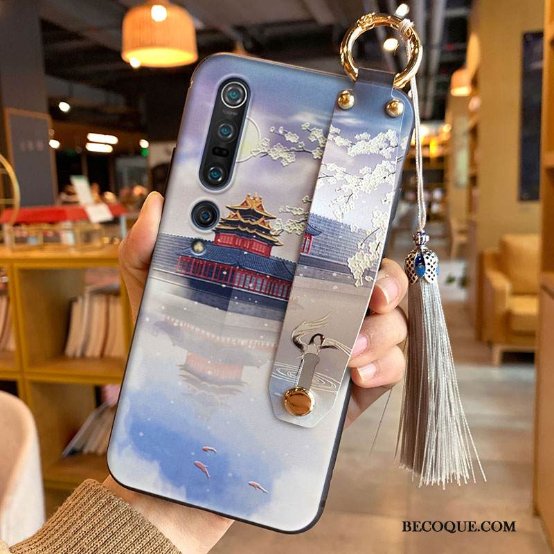 Kuori Xiaomi Mi 10 Pro Sininen Fringed, Kotelo Xiaomi Mi 10 Pro Puhelimen Kuoret Persoonallisuus