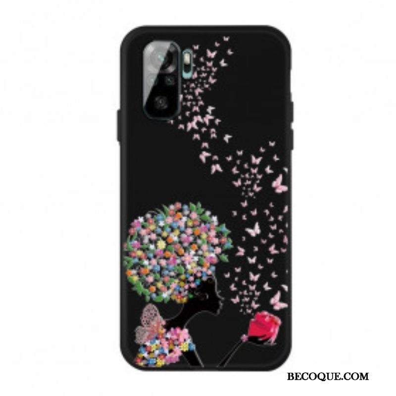 Kuori Xiaomi Redmi Note 10 / 10S Flower Head -nainen