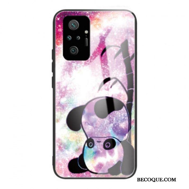 Kuori Xiaomi Redmi Note 10 Pro Panda Ja Bambu Karkaistu Lasi