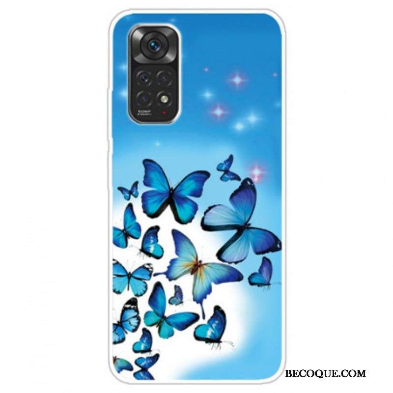 Kuori Xiaomi Redmi Note 11 / 11S Sinisiä Perhosia
