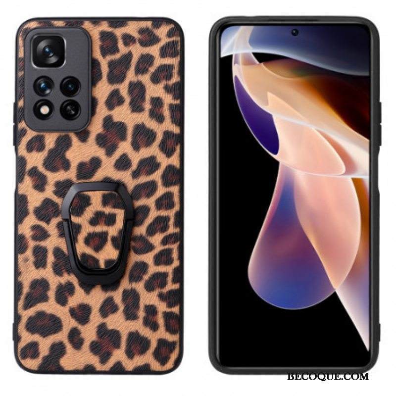 Kuori Xiaomi Redmi Note 11 Pro Plus 5G Leopard-tyylinen Rengastuki
