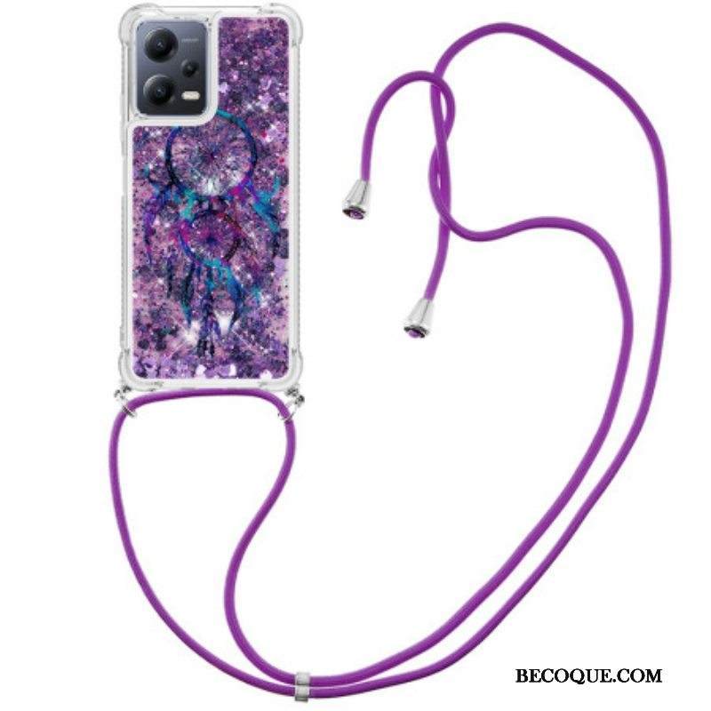 Kuori Xiaomi Redmi Note 12 5G Kiristysnyörillä Paljetin Kiristysnyöri Dream Catcher