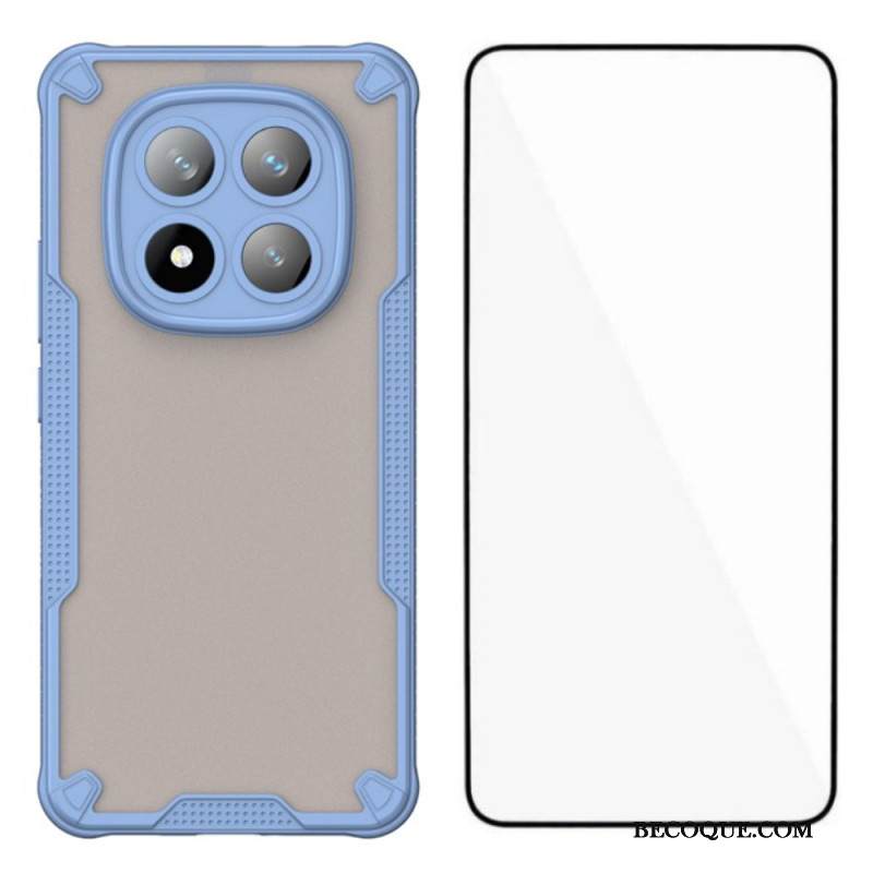 Kuori Xiaomi Redmi Note 14 Pro Plus 5g Puoliläpinäkyvä Silikoni Karkaistulla Lasisella Näytönsuojalla