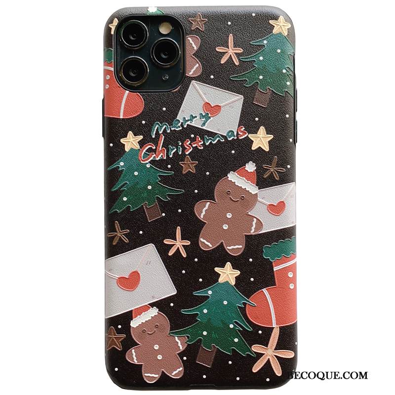 Kuori iPhone 11 Pro Luova Puhelimen Kuoret Musta, Kotelo iPhone 11 Pro Pehmeä Neste Persoonallisuus Joulu