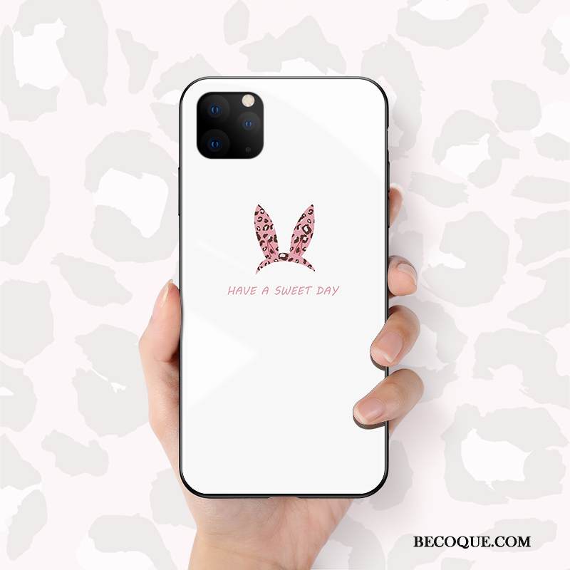 Kuori iPhone 11 Pro Luova Valkoinen Ripustettavat Koristeet, Kotelo iPhone 11 Pro Suojaus Leopardi Persoonallisuus
