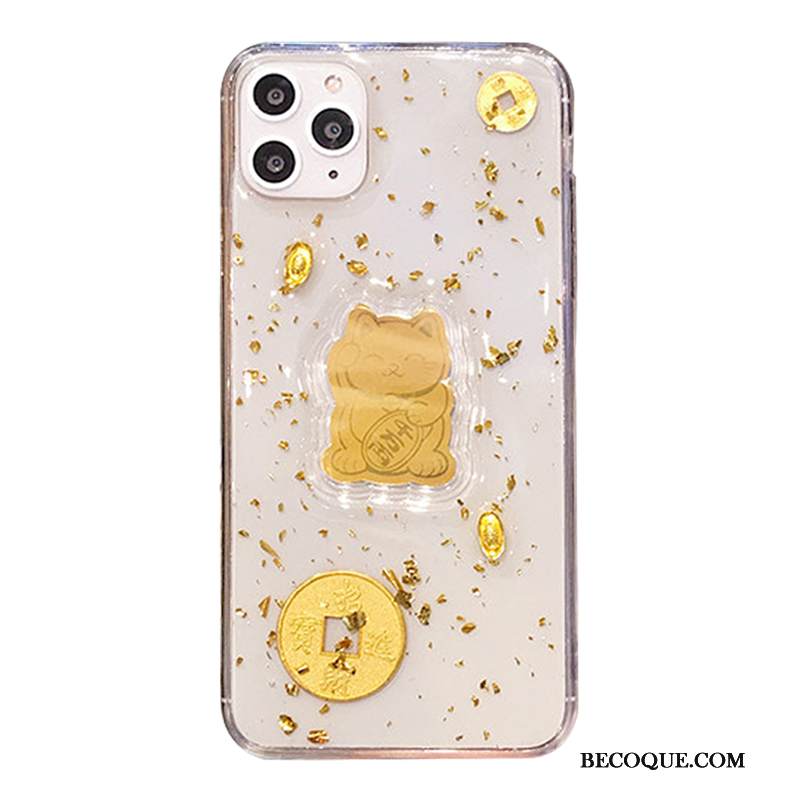 Kuori iPhone 11 Pro Max Laukut Rakastunut Läpinäkyvä, Kotelo iPhone 11 Pro Max Pehmeä Neste Kulta Rikkaus