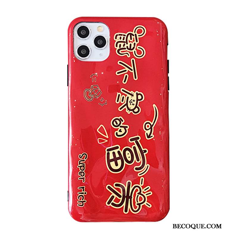 Kuori iPhone 11 Pro Max Laukut Rakastunut Taittaa, Kotelo iPhone 11 Pro Max Pehmeä Neste Murtumaton Punainen