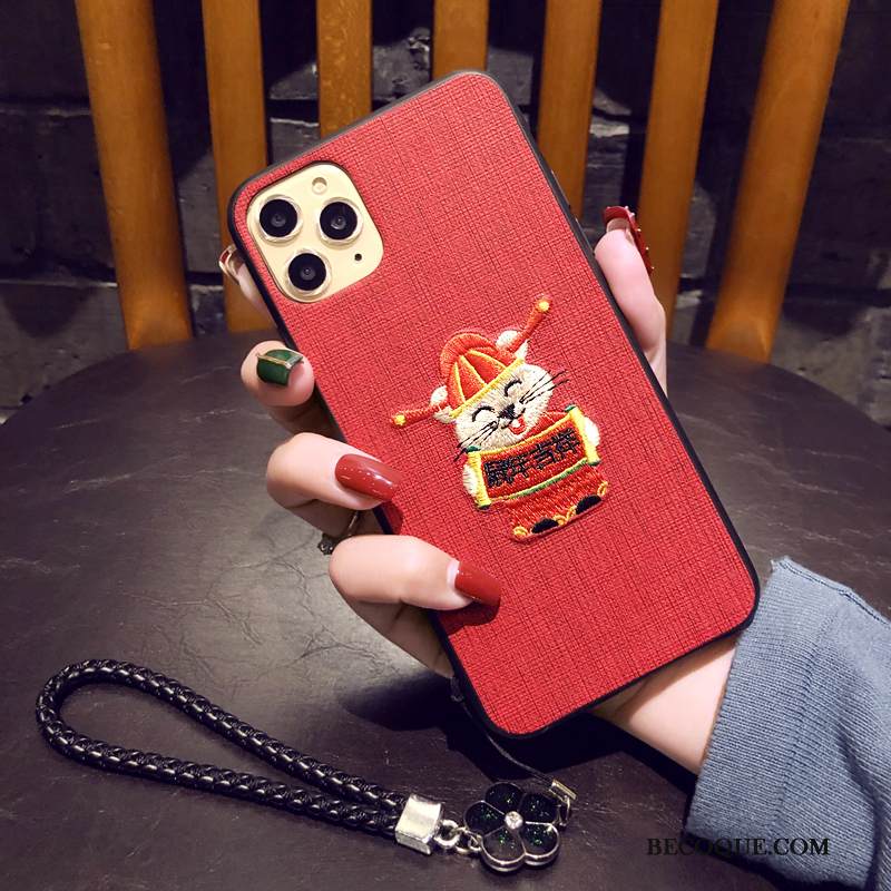 Kuori iPhone 11 Pro Max Luova Rotta Kirjonta, Kotelo iPhone 11 Pro Max Punainen Puhelimen Kuoret