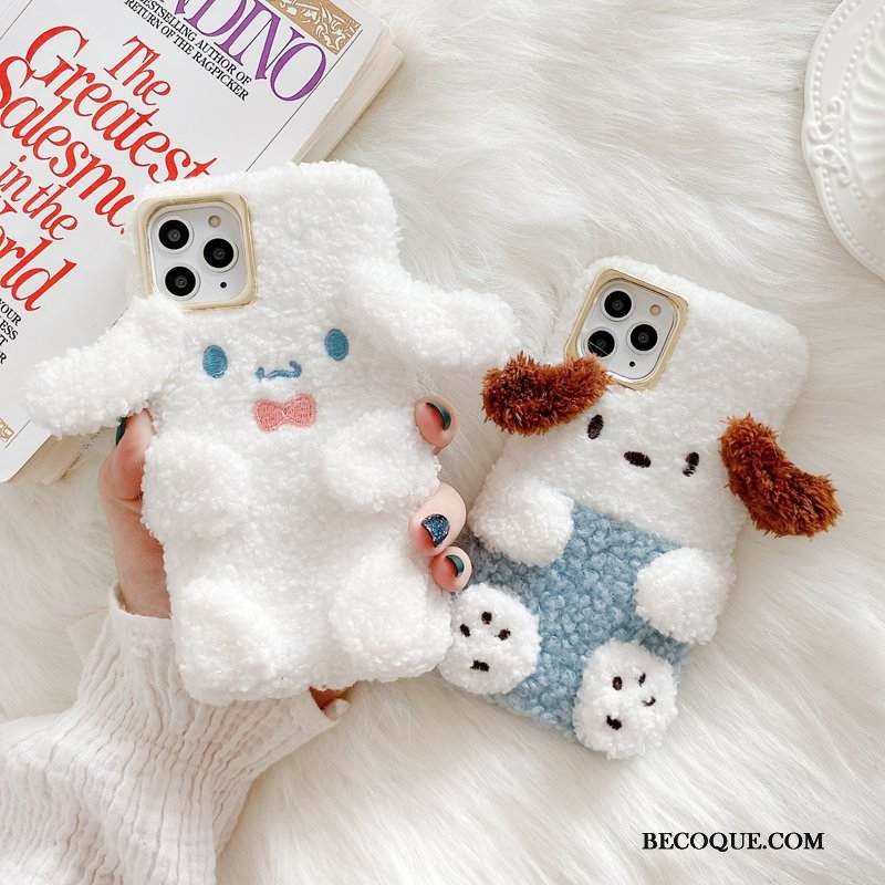 Kuori iPhone 11 Pro Max Pehmeä Neste Uhkea Ulotteinen, Kotelo iPhone 11 Pro Max Sarjakuva Puhelimen Kuoret Valkoinen