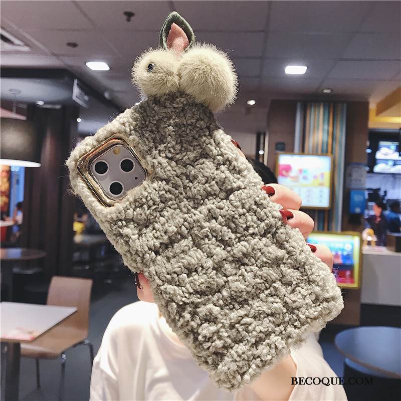 Kuori iPhone 11 Pro Max Pehmeä Neste Vihreä Kani, Kotelo iPhone 11 Pro Max Trendi Puhelimen Kuoret