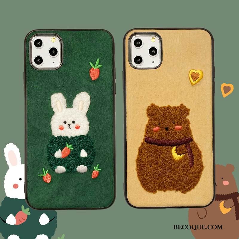 Kuori iPhone 11 Pro Max Pehmeä Neste Vihreä Kani, Kotelo iPhone 11 Pro Max Uhkea Puhelimen Kuoret