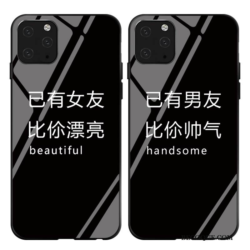 Kuori iPhone 11 Pro Max Puhelimen Kuoret Rakastunut, Kotelo iPhone 11 Pro Max Musta Lasi