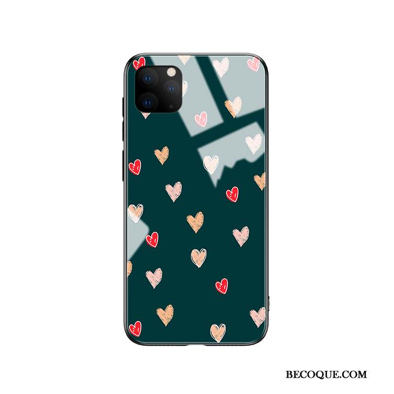 Kuori iPhone 11 Pro Max Suojaus Rakkaus Lasi, Kotelo iPhone 11 Pro Max Pehmeä Neste Ripustettavat Koristeet Puhelimen Kuoret