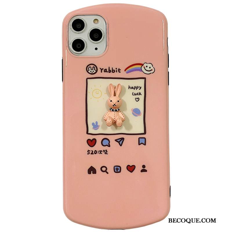 Kuori iPhone 11 Pro Pehmeä Neste Jauhe Puhelimen Kuoret, Kotelo iPhone 11 Pro Ulotteinen Kani