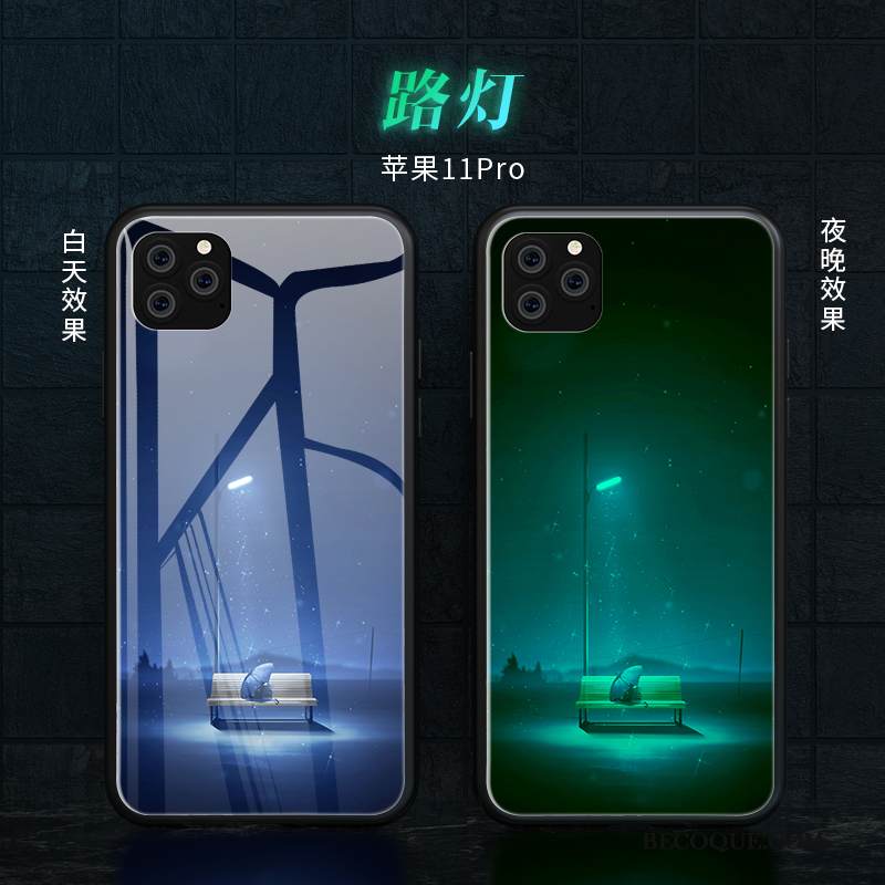 Kuori iPhone 11 Pro Silikoni Lasi Net Red, Kotelo iPhone 11 Pro Laukut Murtumaton Ohut